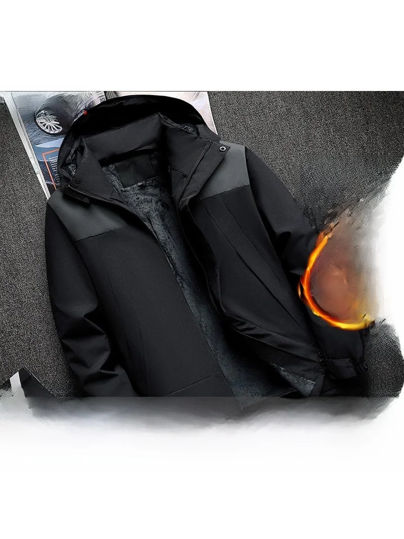 

Thiened Fce Winter Work Cotton Jaet Men's Windproof Waterproof Warm Wear Resistant Dirt Resistant Labor Protection Clo...