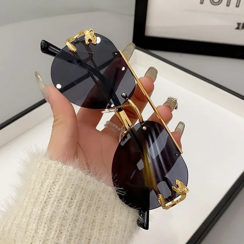 

Rimless Women Sunglasses Luxury Designer Vintage Uv400 Men Sun Glasses Lunettes De Soleil Homme Gafas De Sol Mujer Lentes 선글라스
