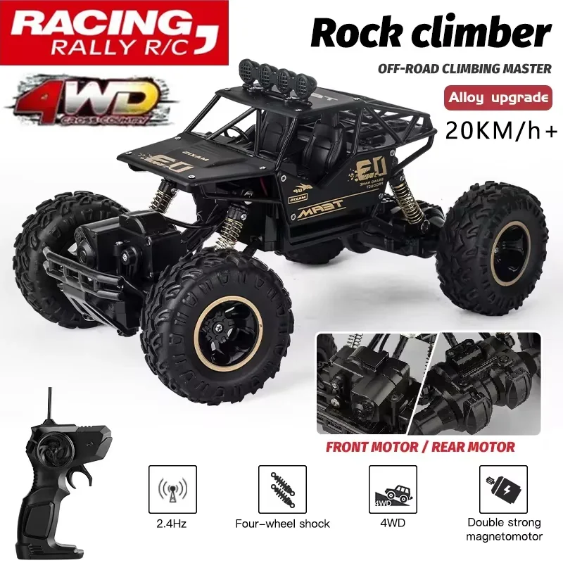 1:12 4WD RC Car With Led Lights 37CM 2.4G Radio Remote Control Cars High Speed Drift Off-Road Control Trucks Boys Toys Childrens