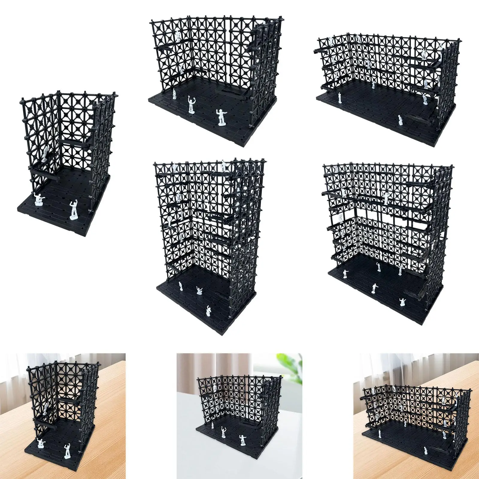 Base d'affichage imbriquée, modèle Portable, modèle de scène, stockage de jouets, Garage