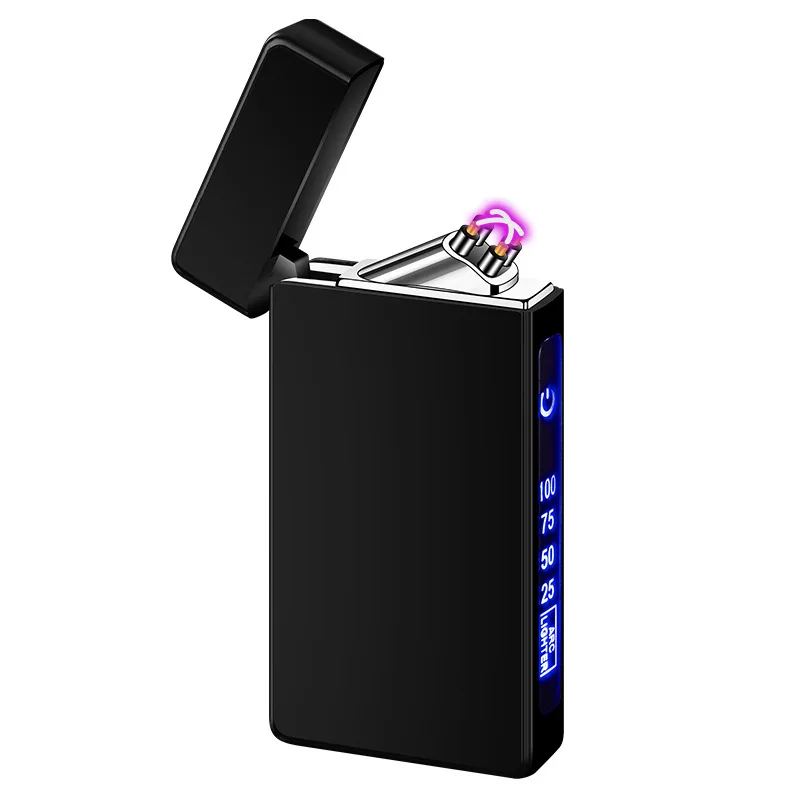 2023 New Double Arc Plasma Lighter with Digital Display, Rechargeable Flameless Windproof Lighter, Gift for Men