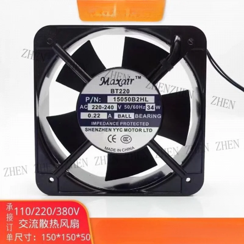 

Y FOR Maxair BT220 15050B2HL AC220V/240V 0.22A 34W AC Ball Cooling Fan