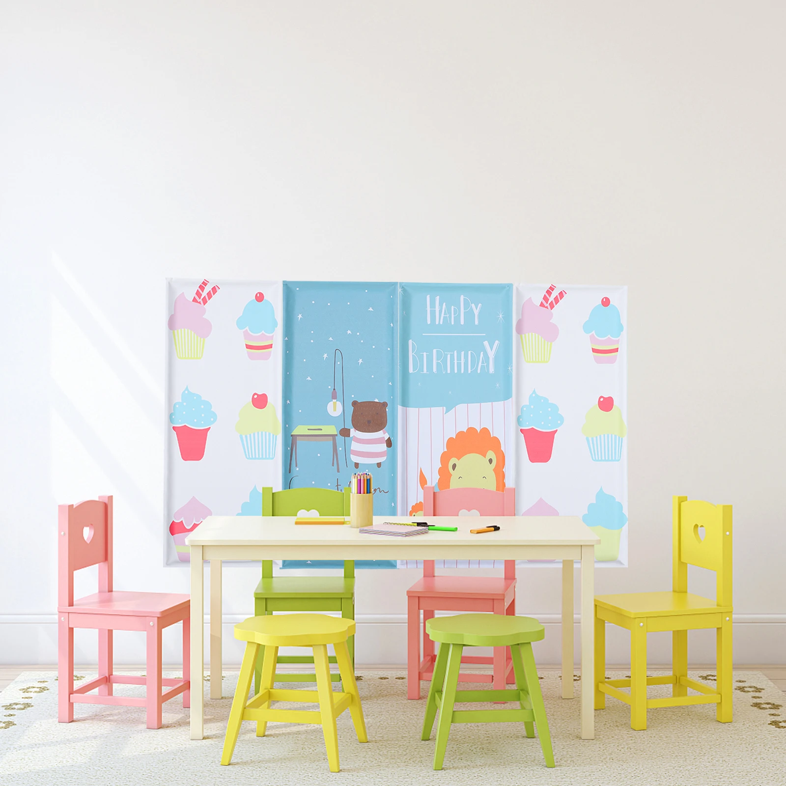 

2 Pcs Anti Collision Sticker Anti collision Wall Sticker Kids Room Protective Pad Baby Safety Decor Wall Background