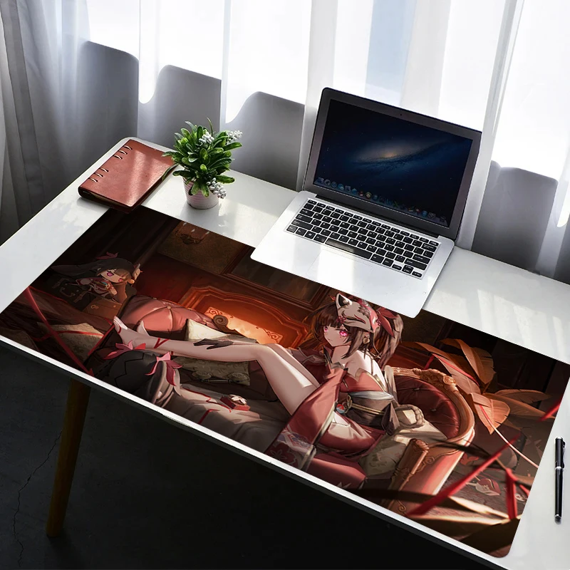 

Mouse Pad Computer Gamer PC Accessories HD Mousepad Rubber Non Slip Desk Mat Laptop Gamer Honkai Star Rail Sparkle Keyboard Pad