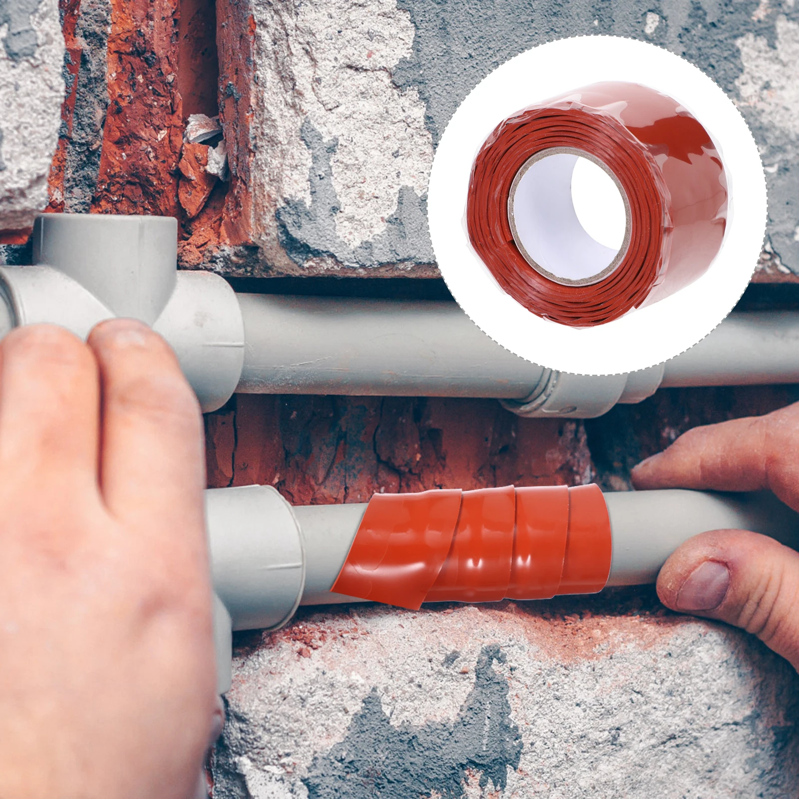 

Waterproof Silicone Rubber Leak Repair Seal Tape Self Adhesive Flexible Tape for Sewer Faucet Water Heating Pipe Joints