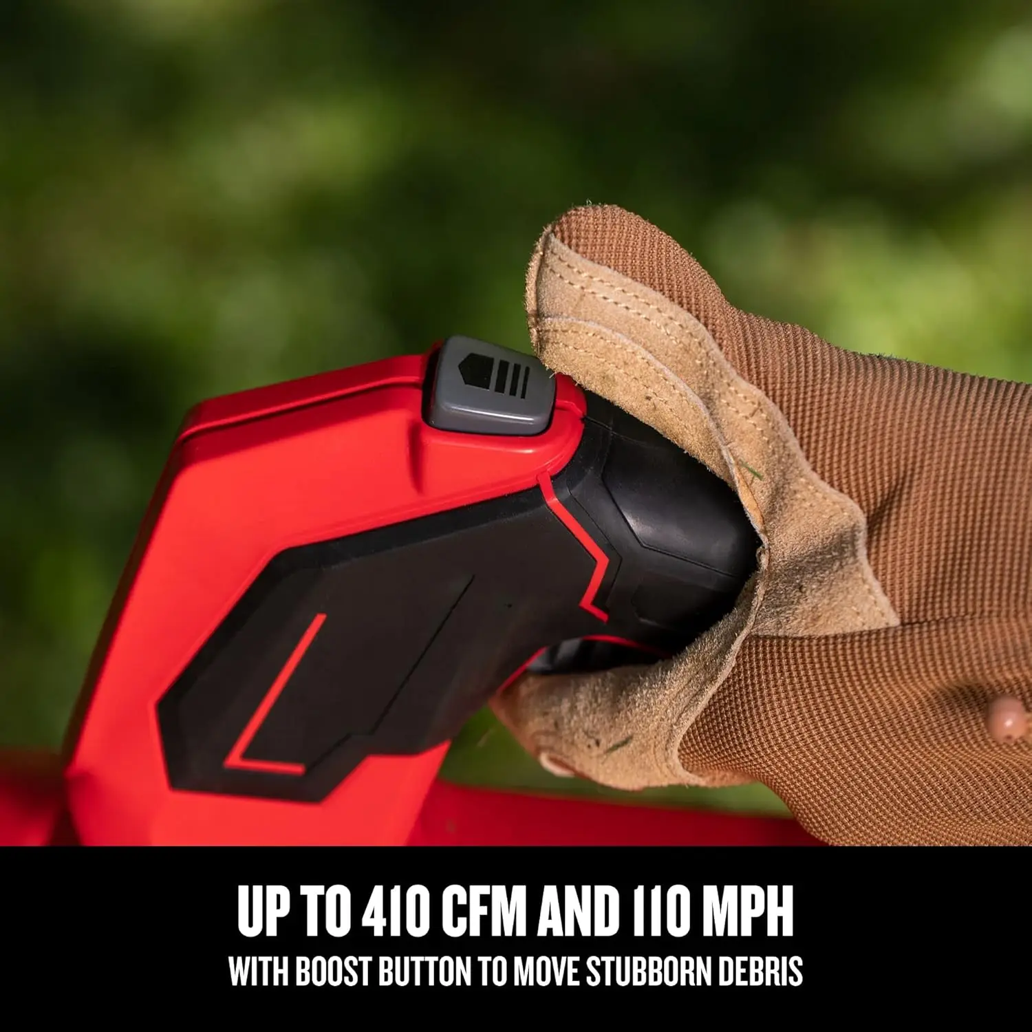 منفاخ أوراق شجر لاسلكي مع بطارية وشاحن، طاقة 110 ميلا في الساعة، محرك بدون فرش، منفاخ كهربائي خفيف الوزن لتنظيف الفناء