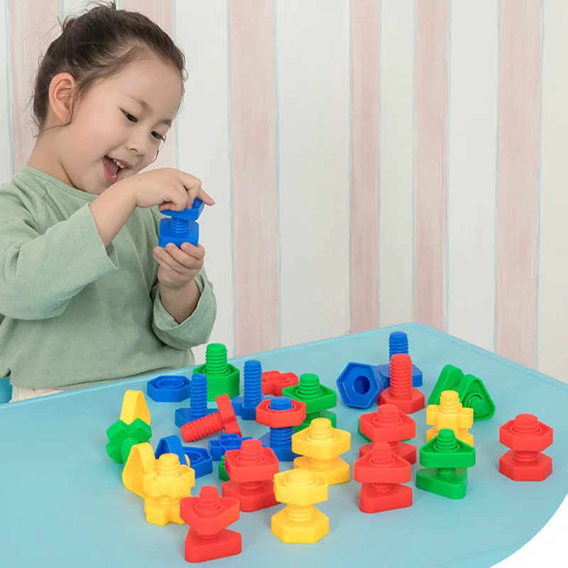 5/10/20 قطعة مجموعة الجوز بناء الالعاب العملاقة الأطفال اللون شكل مطابقة اللعب التعليم المبكر لغز اللعب TMZ