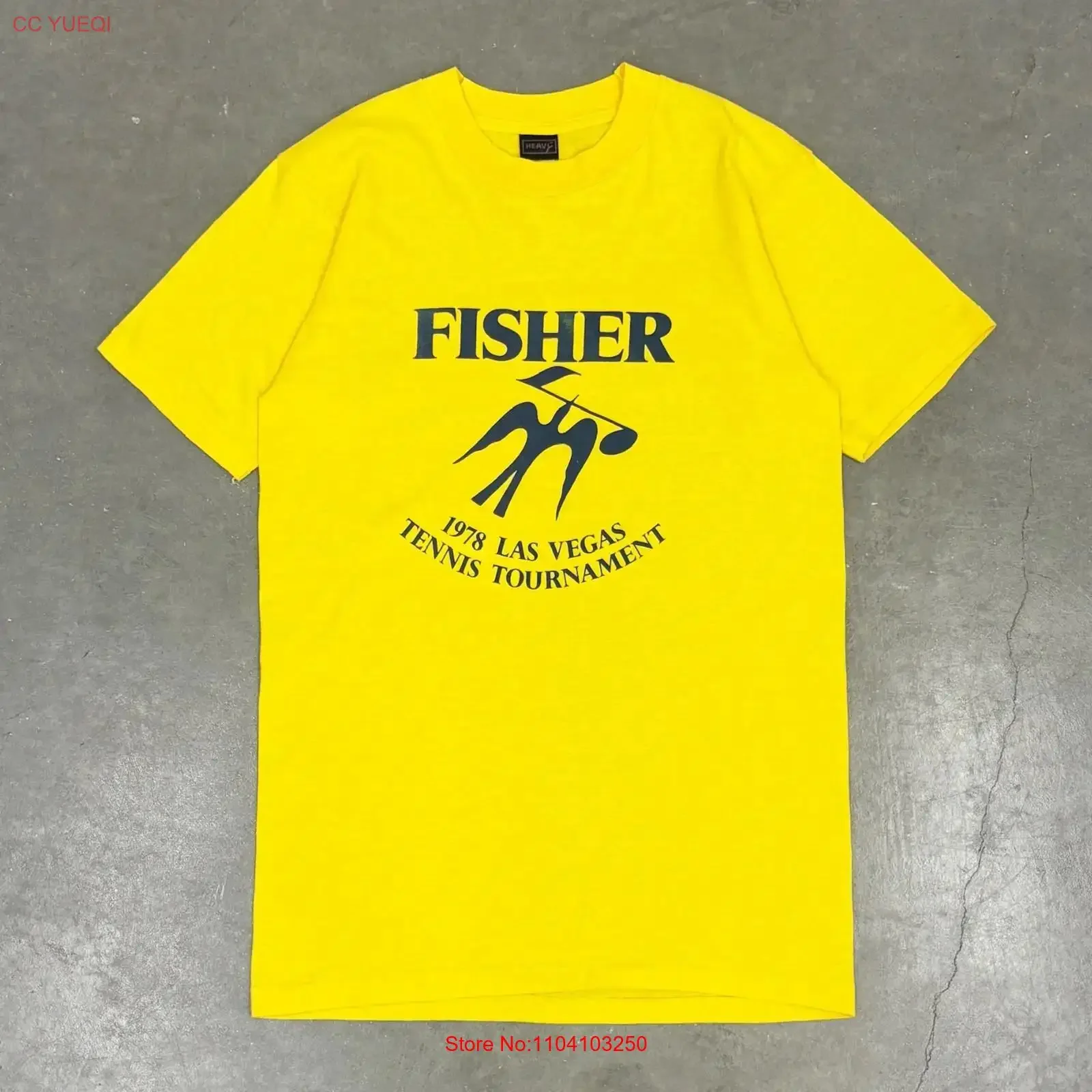 Vintage 70s Fisher Stereo T Shirt M RARE Hifi Las Vegas Tennis Tournament Sports vintage Washed Soft fashion Casual Breathable