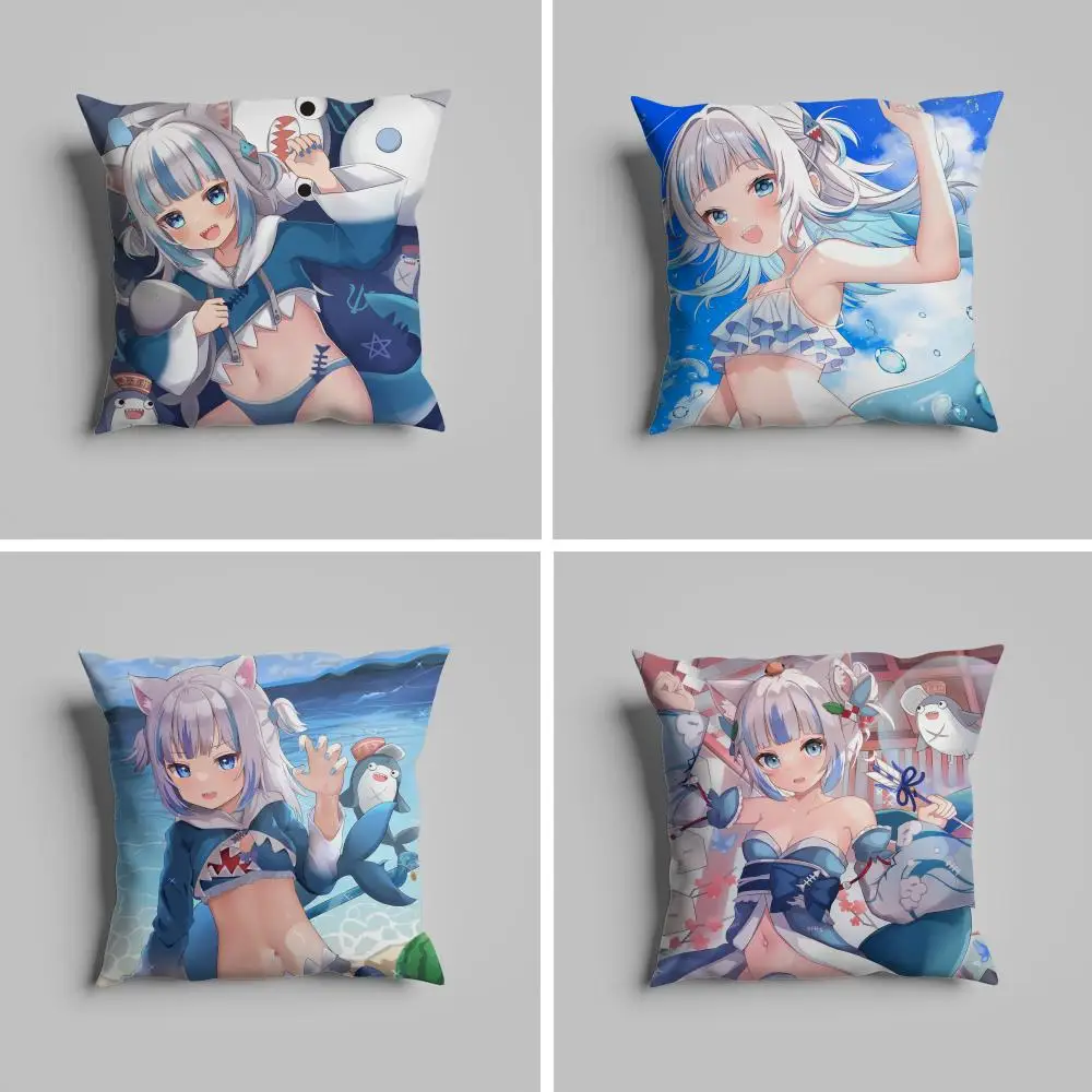 

Anime Girl G-Gawr Gura Pillow Case luxurious home office, sofa decorative Multi sized car seat cushions, pillowcases