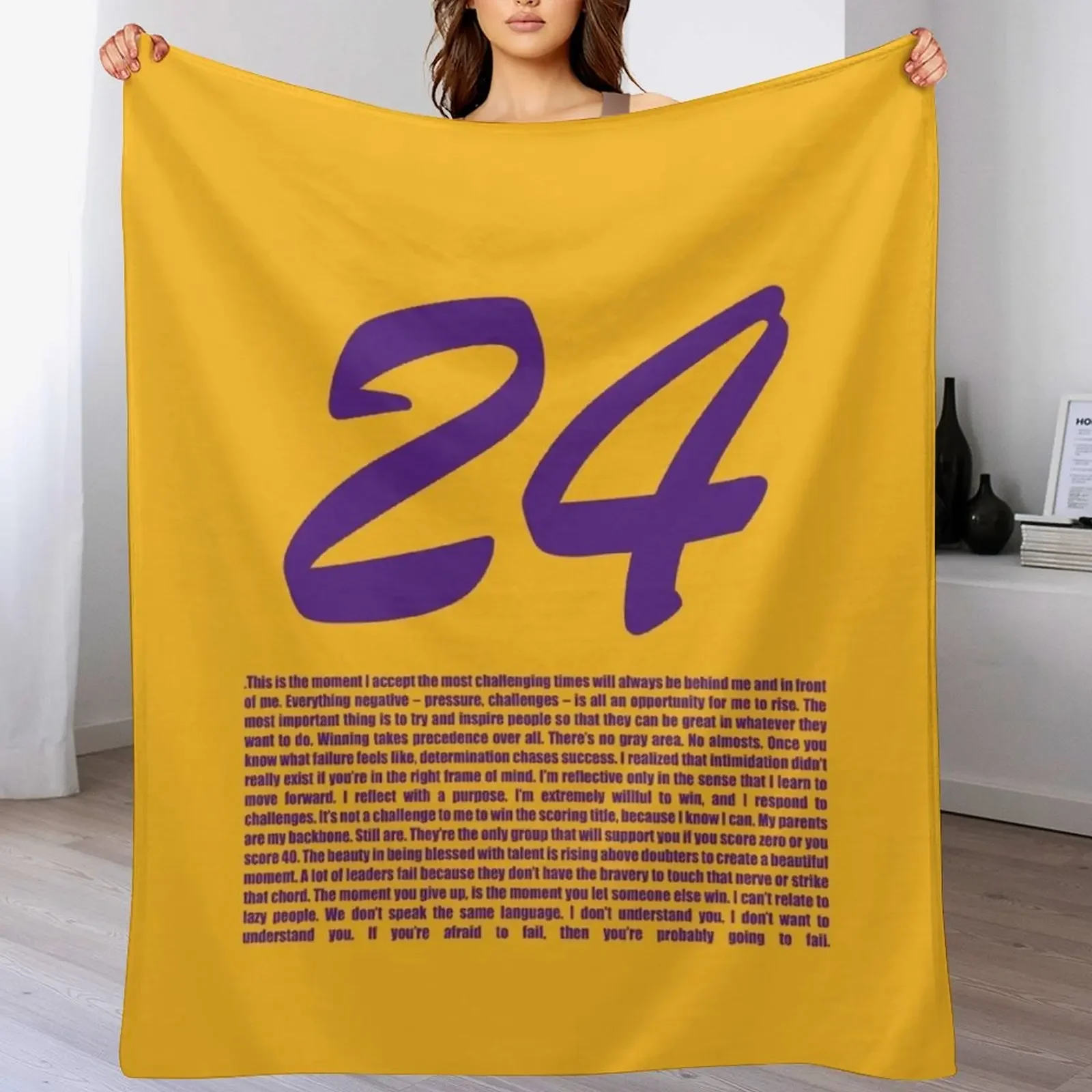 

Quotes 24 purple Throw Blanket Durable Warm Blanket for Daily Home Use