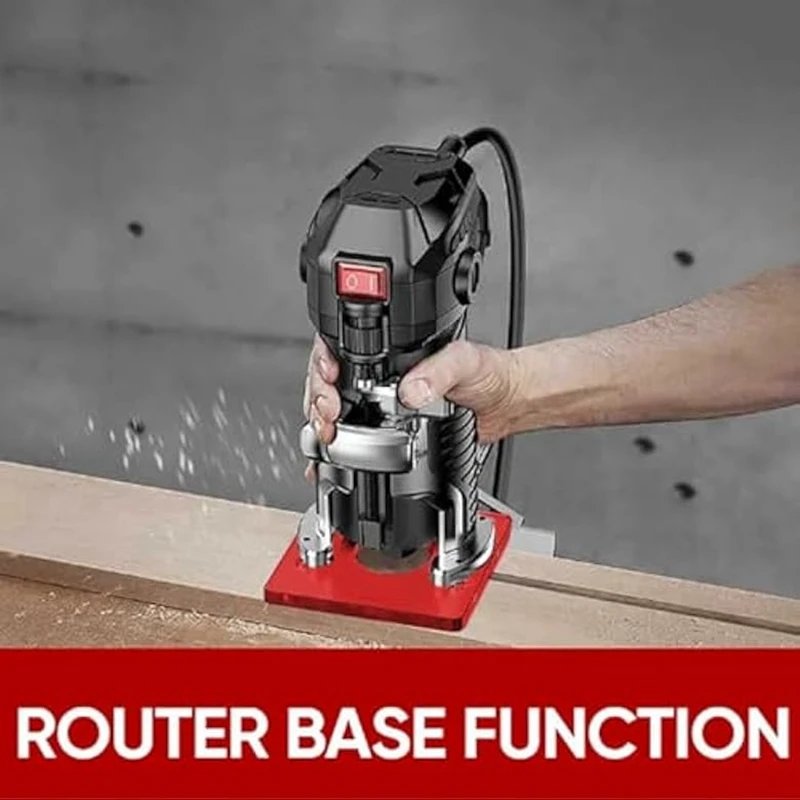 Router Milling Groove Bracket, 3-In-1 Router Circle Jig Red For Trimming Machine Carpentry Circle Cutting Guide Board Tool