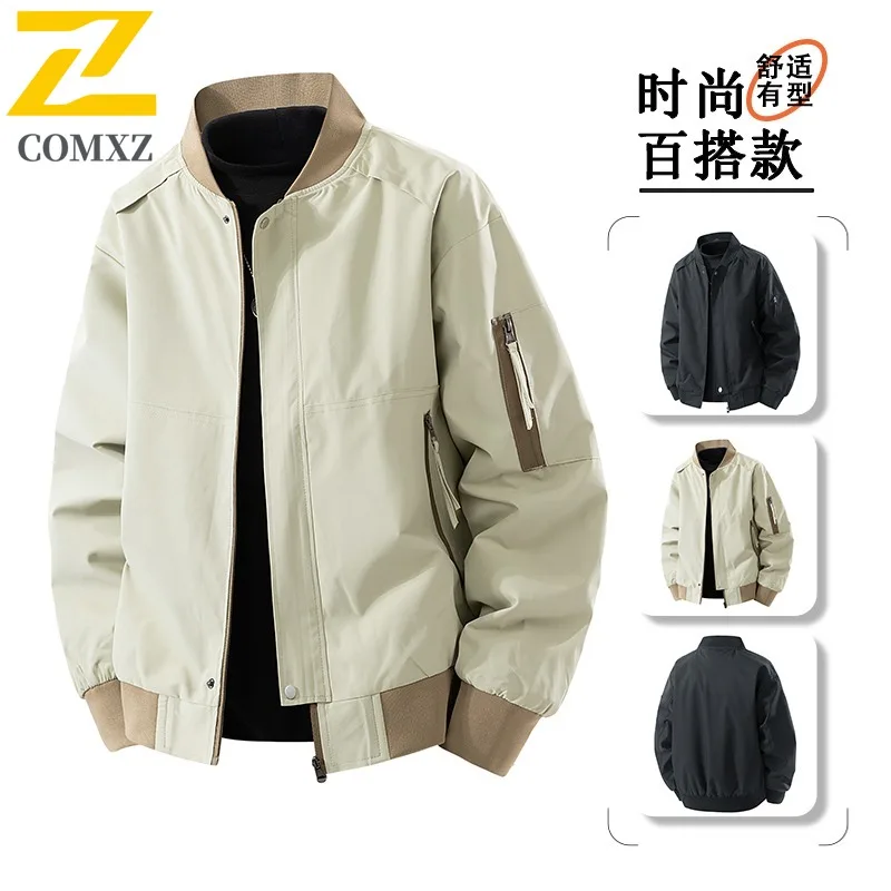 

COMXZ Премиум походная мужская куртка, дорожное уютное пальто, традиционный бейсбольный воротник, уличная легкая износостойкая осенняя новая одежда
