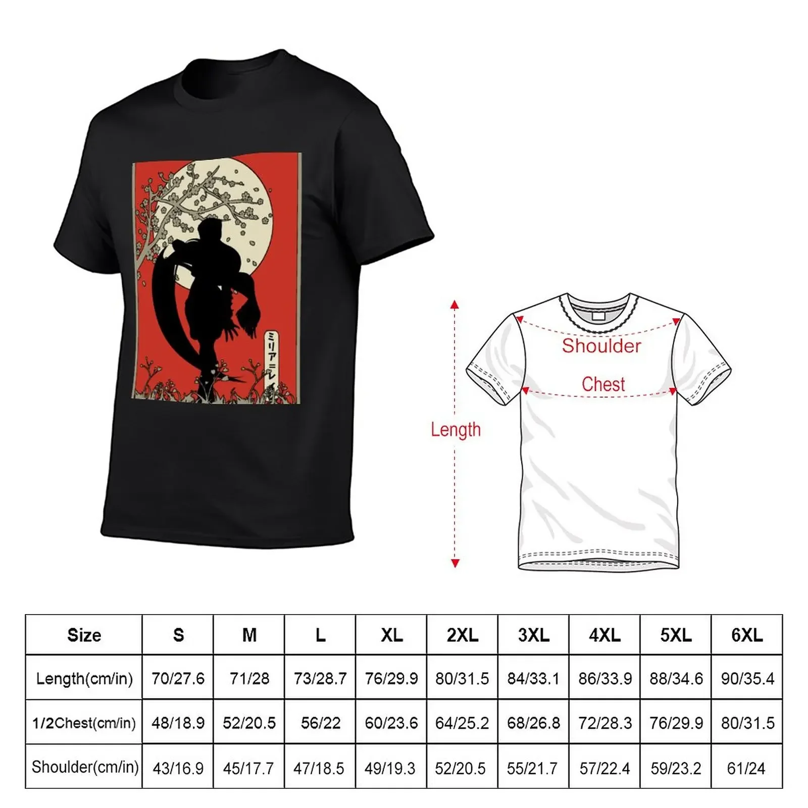 millia rage japan style T-Shirt anime clothes boys whites Short sleeve tee mens t shirt