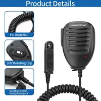 Baofeng Walkie Talkie Speaker Microphone Wholesale 2 Way Radio Waterproof PTT Speaker Mic for UV9R Plus Pro BF A58 BF 9700