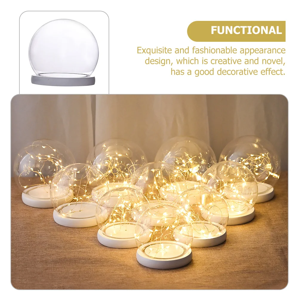

Glass Dome Eternal Flower Cover Living Room Office Decoration High Borosilicate Glass Stable Desktop Dust Cover