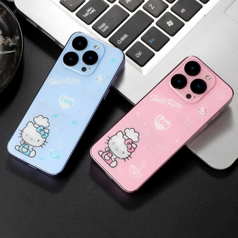 

K68 Kt Cat Mobile Phone Cartoon Cute Children Mini Phone Pink Blue Straight Board Screen Eight Core Dual Card Birthday Gifts