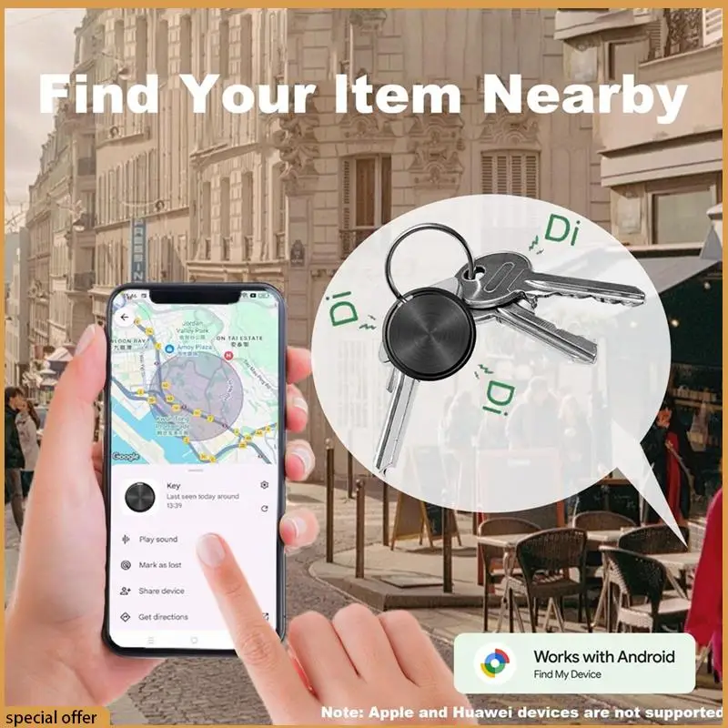 A68Z Bluetooth Tracker For Android,Item Locator Works With Find My Device App,Keys Finder And Item Locator For Wallet