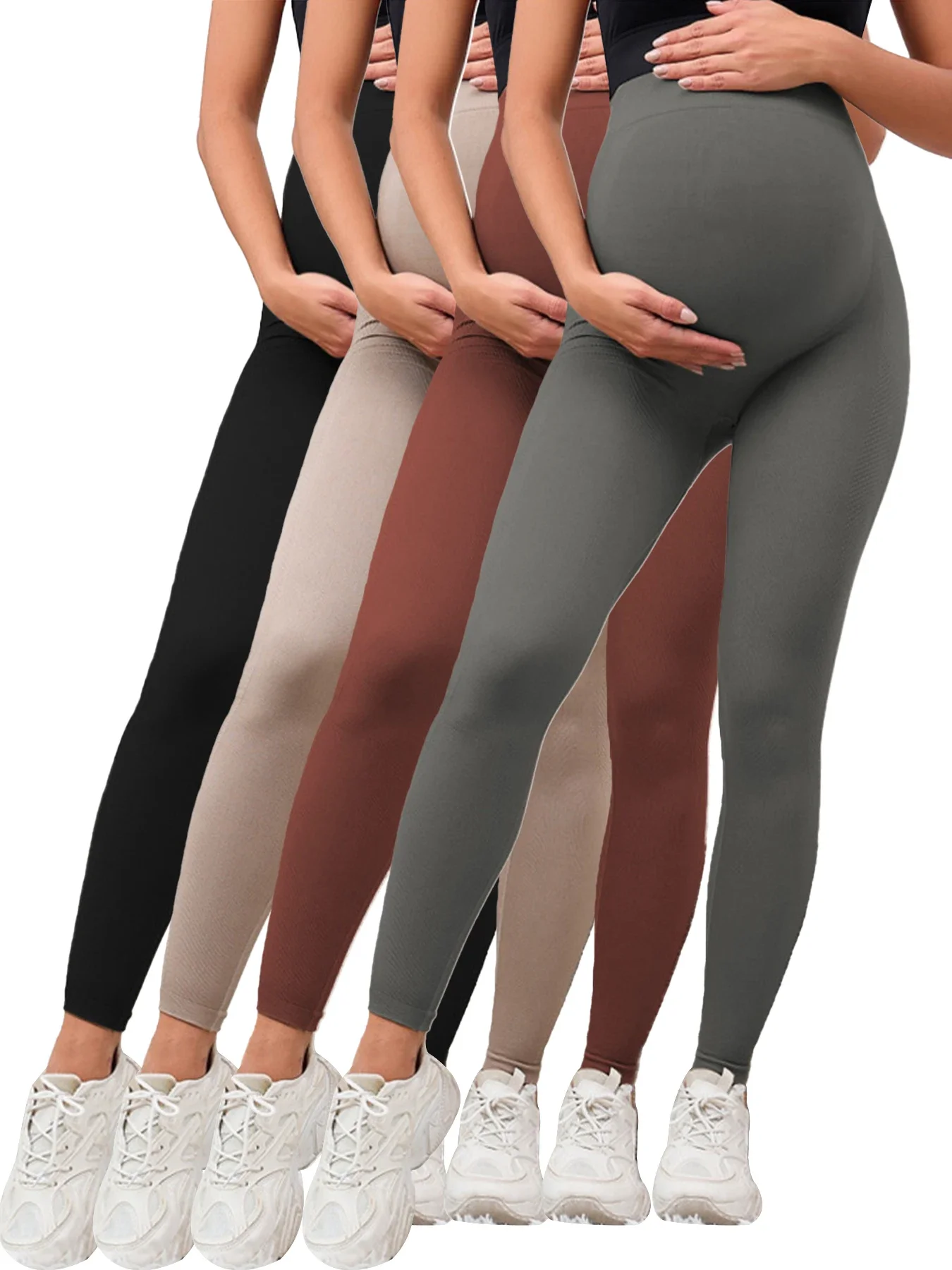 2024High Waist pregnancy Leggings Skinny Maternity clothes for pregnant women Belly Support Knitted Leggins Body Shaper Trousers