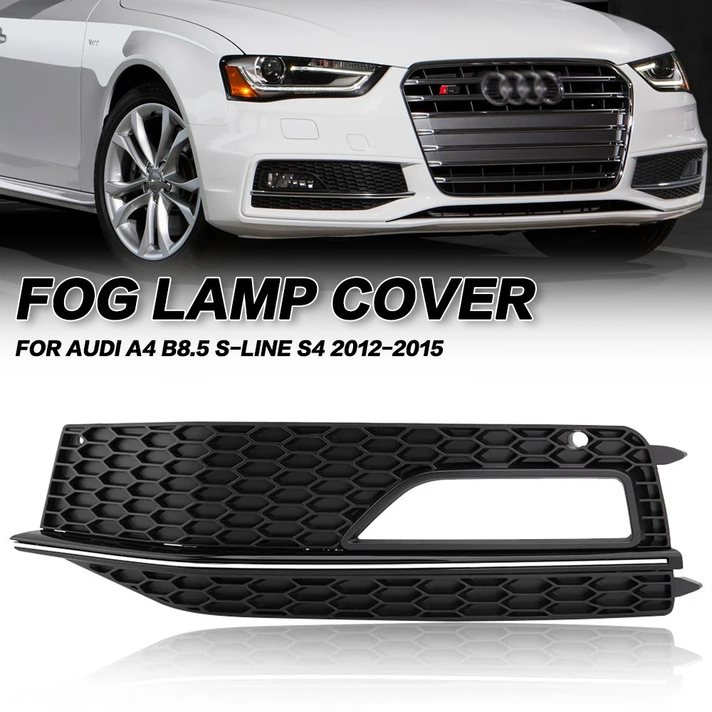 Front fog lamp cover fog lamp decorative frame suitable for Audi A4 B8.5 S-Line S4 2012 2013 2014 2015 chrome fog lamp cover