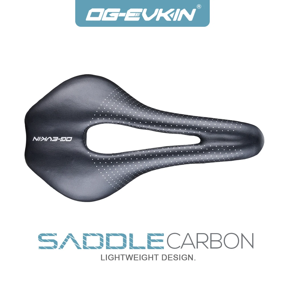 

OG-EVKIN SD-003 Bicycle Saddle Mountain Road Bike Comfortable Bicycle Black Seat Saddles NYLON 7x7MM MTB for Bike Ridding