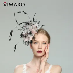 VIMARO Pink Fascinator Hats for Women Wedding and Church Fascinators for Women Elegant Hair Accessories