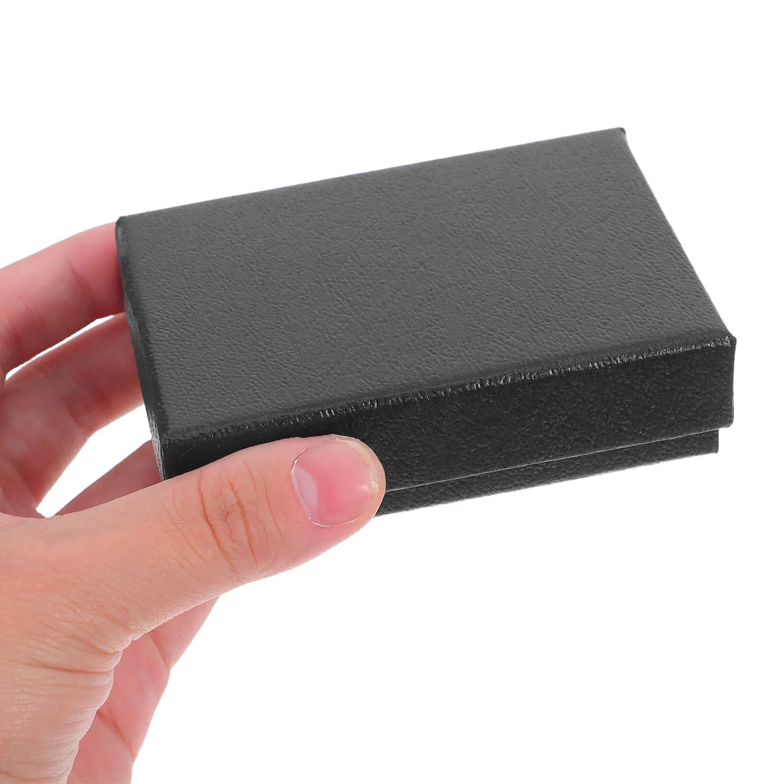 10Pcs Pocket Watch Collection Box Black Paperboard Sponge Interior Scratchproof Organizer Case Compact Storage for Travel and