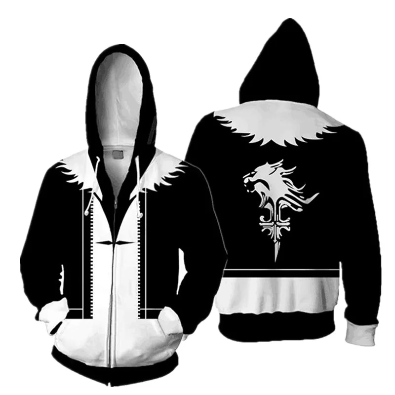 

Final Fantasy Cosplay Hoodie Zipper Uniforms Unisex Party Costume Jacket Men Spring Polyester Outwear Sportswear Autumn