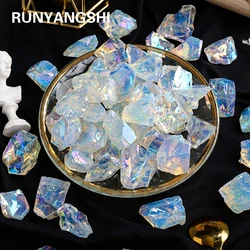 50G/Bag 2-3pcs Opalite Raw Stone Synthetic quartz Aura Rainbow Color Rough Home Living Room Ornaments Decor Mineral Specimens