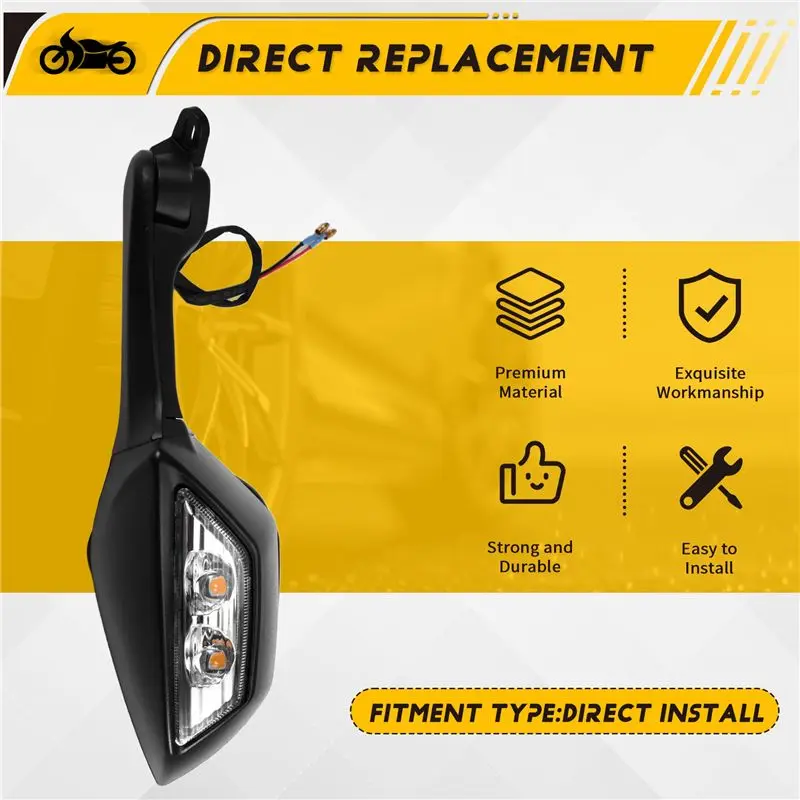 WF-For YZF-R7 YZF-R9 Rearview Mirror With Turn Signal Side Mirror For YZF-R9 Motorcycle Accessories