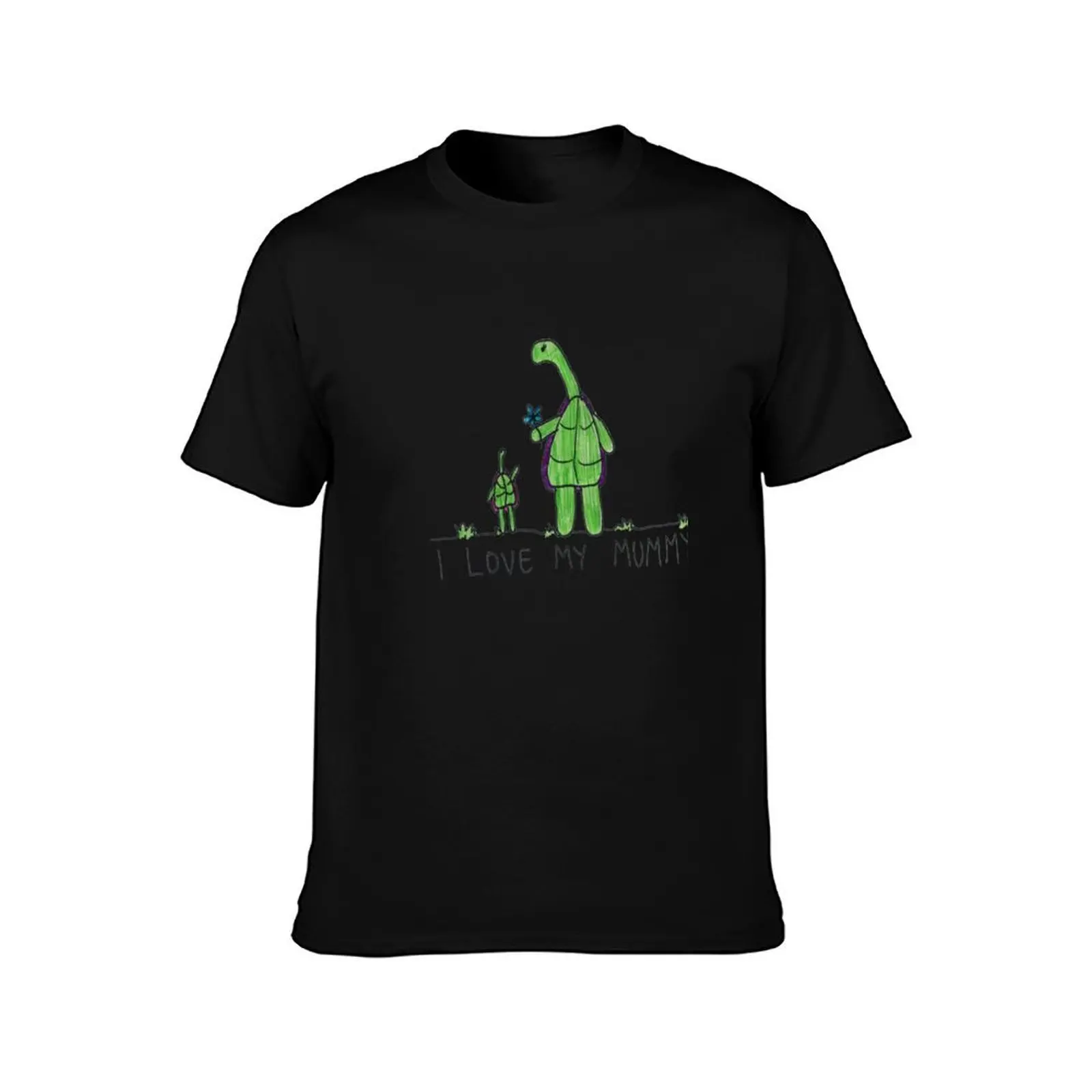 I Love My Mummy Mother Turtle and Baby Turtle T-Shirt, Summer Casual Cotton Tee, Oversized Streetwear Tops, Unisex Men Women