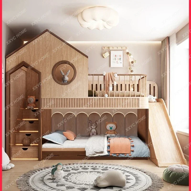 HHBoys And Girls Room Upper And Lower Bunk Bunk Bed Duplex Second Floor Student Tree House Bed