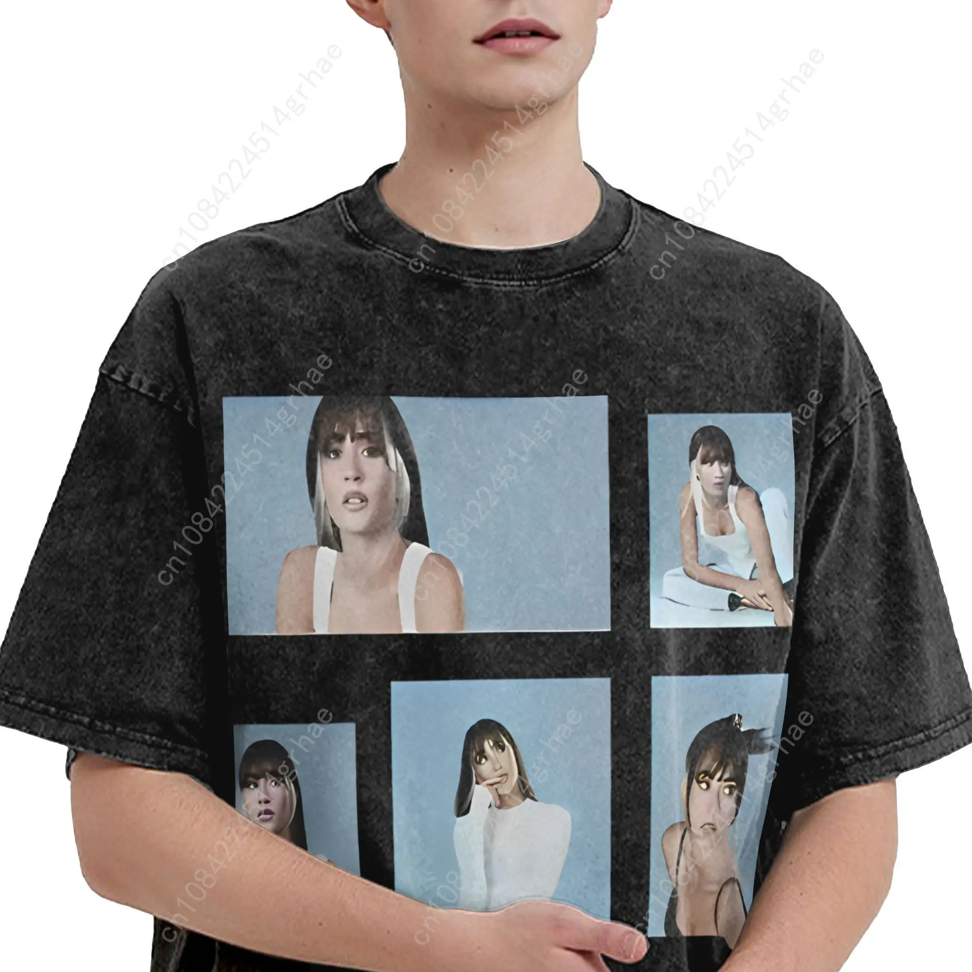 Camisetas de cantante Aitanas Ocana para hombre Tour 2025, Camiseta Vintage de algodón puro, camiseta de manga corta con cuello redondo, ropa de talla grande