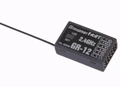 Graupner HoTT GR-12 GR12 2.4GHz 6CH 6-Channel Receiver with set led for RC Transmitter