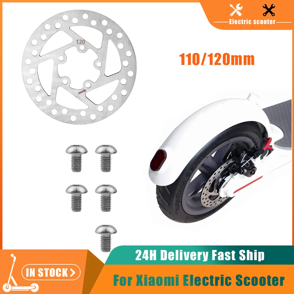 Universal 110/120mm Alloy Steel Disc Brake Rotor Torx Bolt Pad For Xiaomi Mi M365 Pro Electric Scooter With Screws Accessories