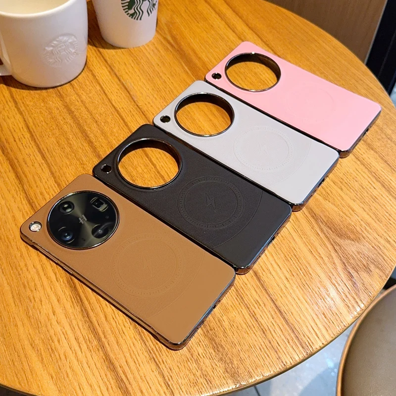 

Чехол для OPPO Find X8 Ultra X8Pro, роскошный кожаный чехол с магнитом Magsafe без рамки, задняя крышка для Find X8 Pro, беспроводная зарядка, принципиально