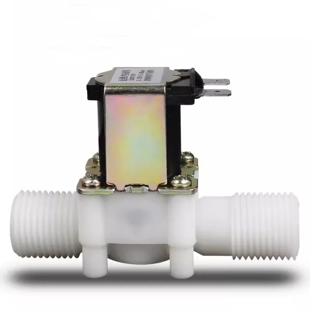 

Plastic Electric Solenoid Valve Magnetic DC 24V Water Air Inlet Flow Switch G1/2" 0.02-0.8MPA ,DC 24V Pressure Normally Closed