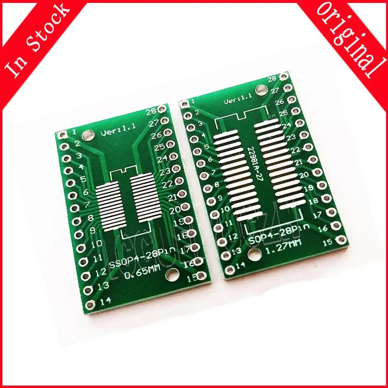 10 pz/lotto SOP28 SSOP28 TSSOP28 DIP28 scheda di trasferimento DIP Pin Board Pitch Adapter In Stock