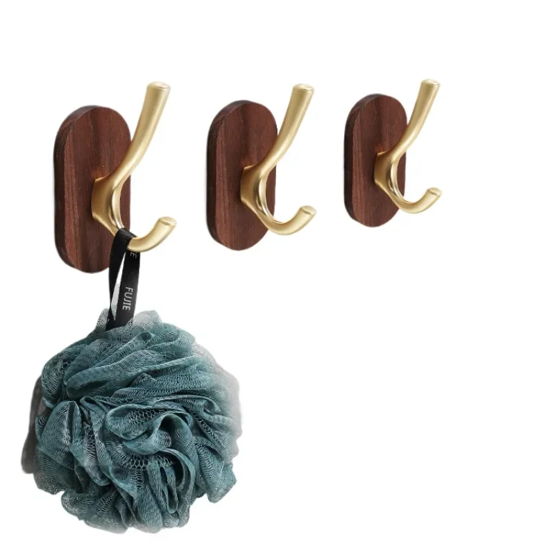 

Walnut door back hook, strong viscose hanger, wall hanging wall single, no punching clothes adhesive