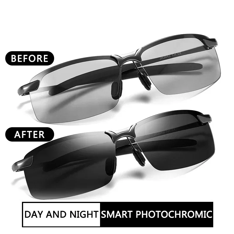 Color Changing Polarized Men wemen Night Vision Photochrom Outdoor Riding Day And Night Driving fishing Sunglasses