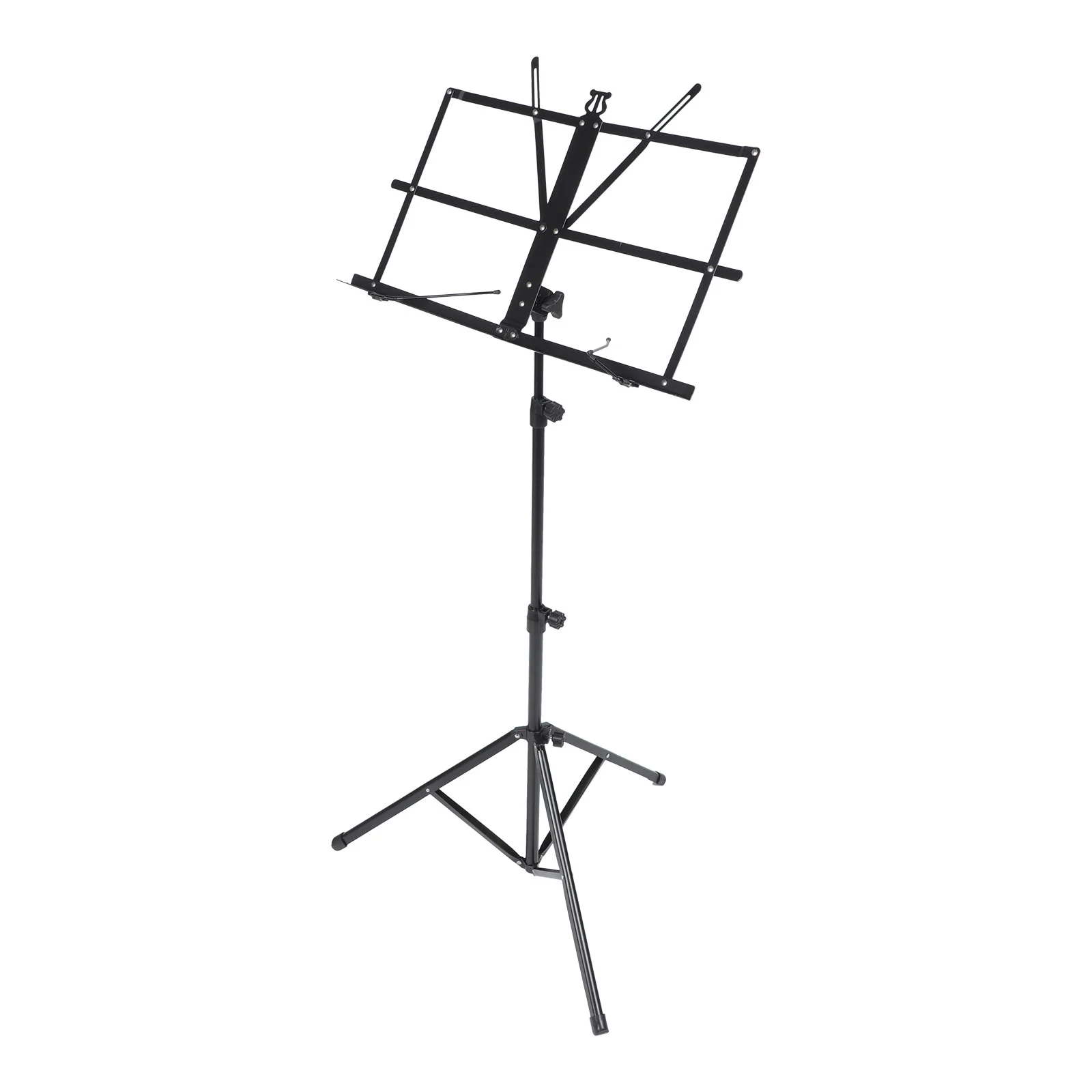 

Music Stand Score Folding Shelf Book Reading Manuscript Black Universal Holder Rack