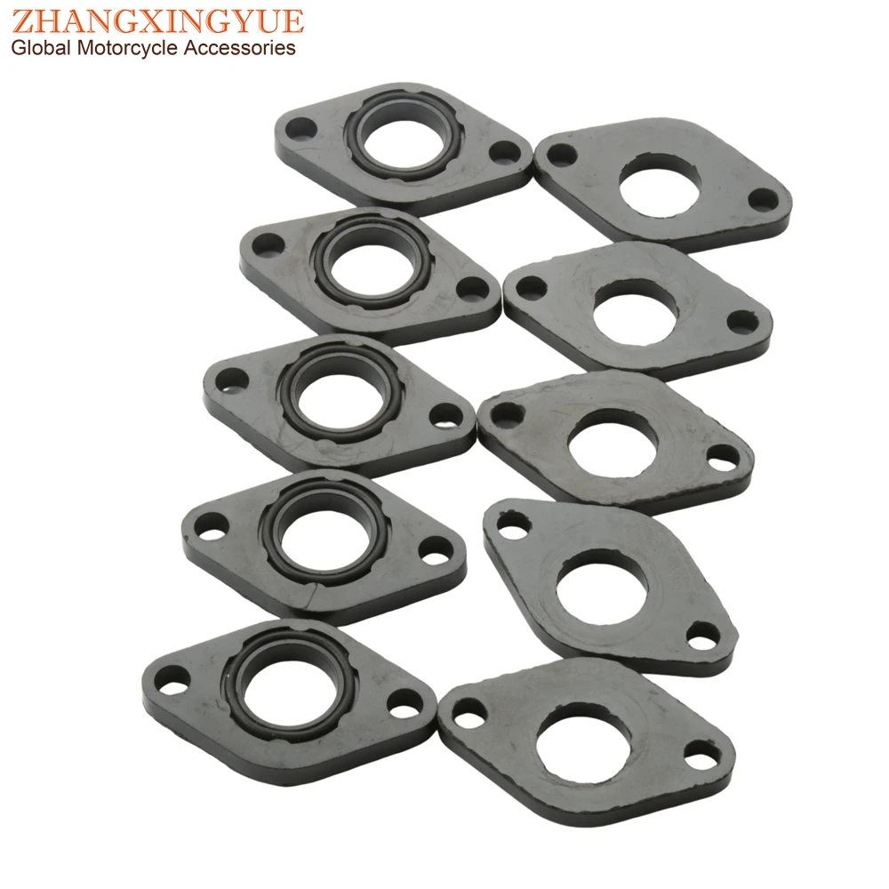 10PC 139QMB GY6 50cc Intake Manifold Spacer Gasket For Baotian BT49QT BT50QT Scooter Moped ATV 4T