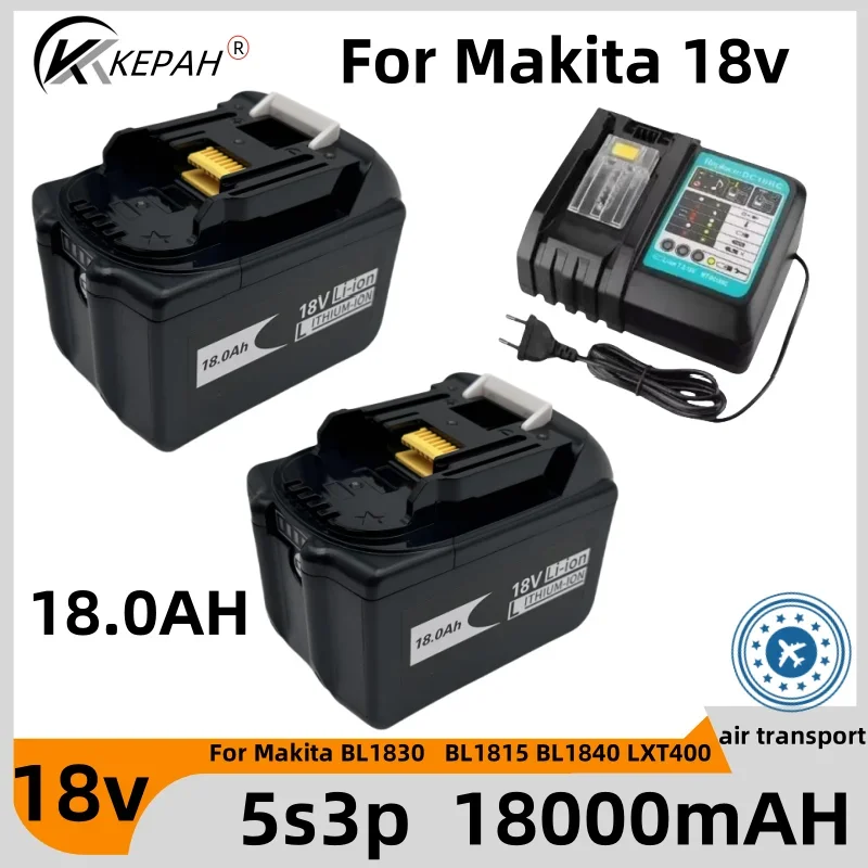 

For Makita BL1830 18V 18650 Li-Ion 18000mAh Power Tools Battery Replacement BL1815 BL1840 LXT400 194204-5 194205-3 194309-1