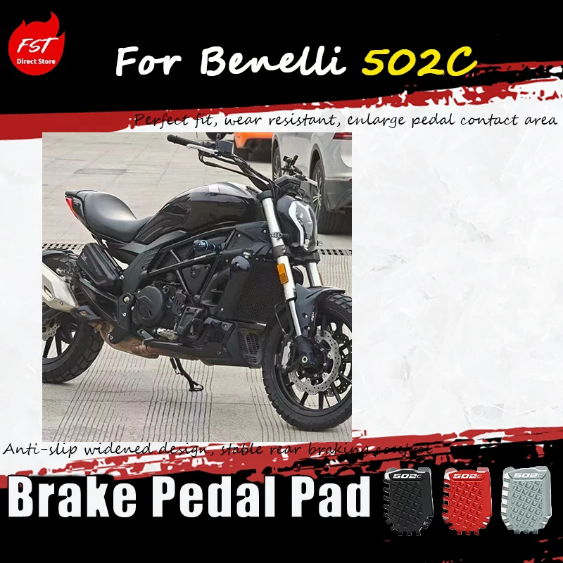 Accesorio de modificación especializado para Benelli 502C, pedal de freno ampliado, soporte lateral para la pastilla del freno de pie