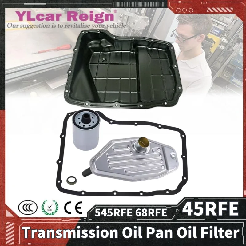 

45RFE 545RFE 68RFE Auto Transmission Oil Pan Oil Filter 68065923AA 5013681AA For Dodge Ram 1500 Chrysler Jeep Grand Cherokee