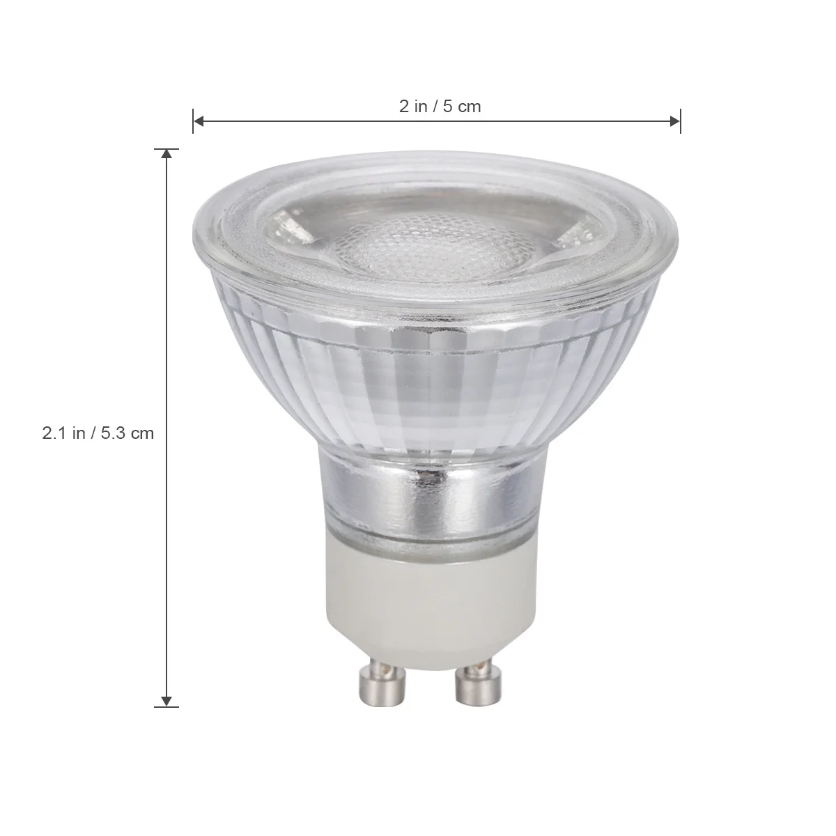 

10pcs 5W GU10 COB LED Glass Reflector Light Bulb Spotlight Lamp Light Cup Halogen Bulb 400LM 3000K 38°Beam Angle Dayight Downlig