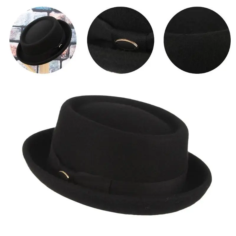 39BD Leichter Gentleman-Derby-Hut, Karneval, weicher Trilby-Hut für Maskerade-Party – Detail 7