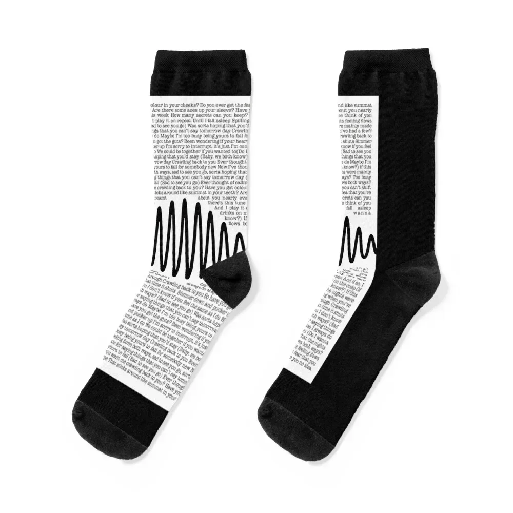 

Mens Funny Am Arctic Monkeys Lyrical Print Cool Graphic Gift Socks Thermal man winter Stockings Boy Socks Women's