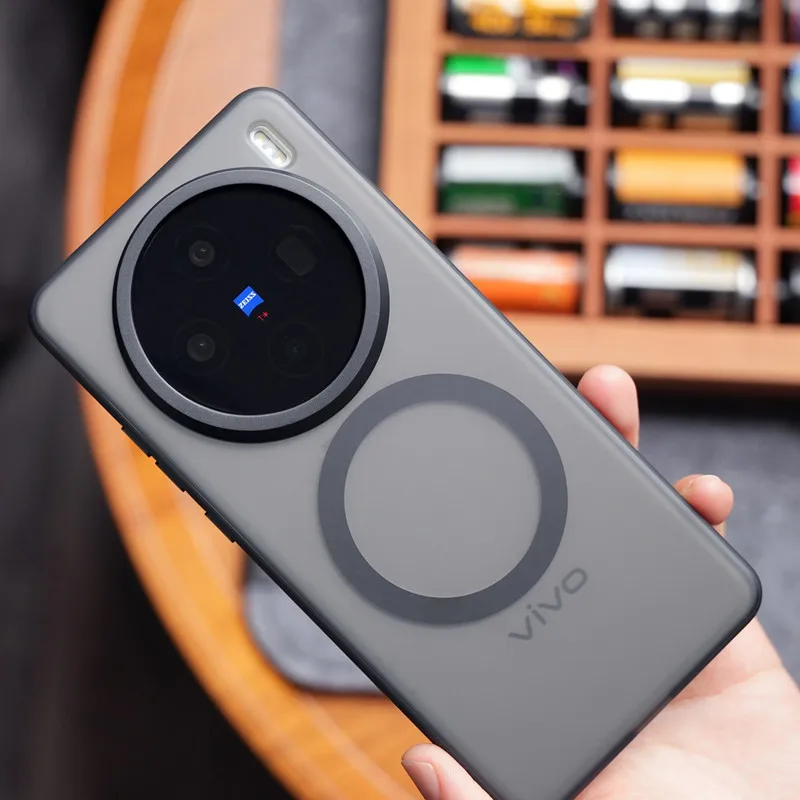 

For Vivo X200 X100 Pro Mini X200 Ultra X100S X200S Magnetic Hybrid TPU+PC Luxury Shockproof Matte Clear Back Case