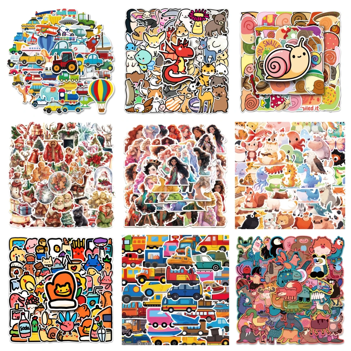 10/30/50PCS Cute Cartoon Animals Stickers Series Marine Life Graffiti Suitcase Laptop Luggage Helmet Phone Decoration Wholesale