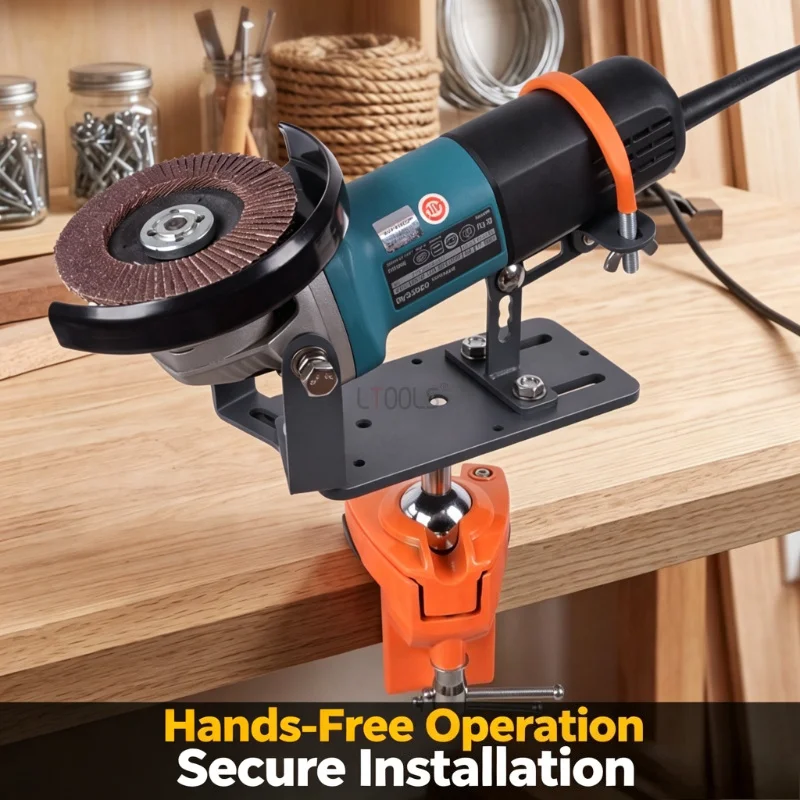 Universal Drill Stand Clamp Multifunctional Bench Vise Holder for Electric Grinder Hand Drill Punching Polishing Processing Tool
